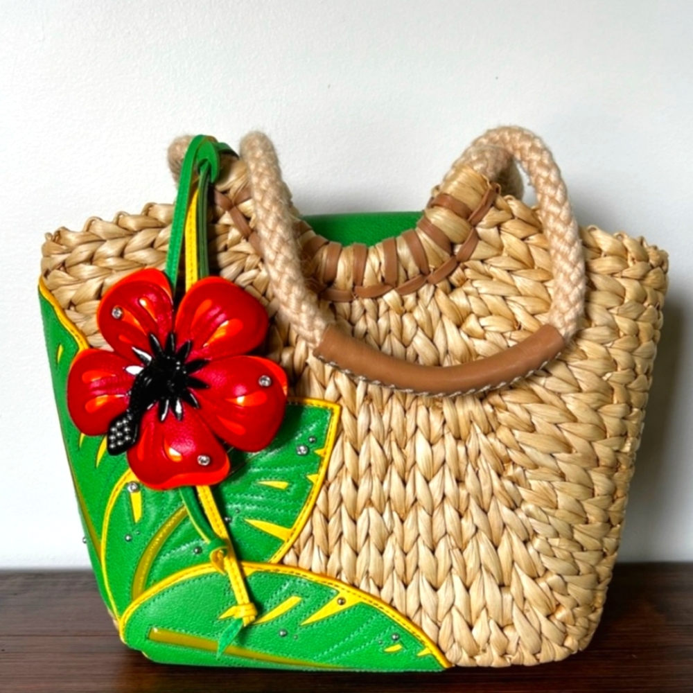 Brighton Summer Straw Handbag Tote NWOT